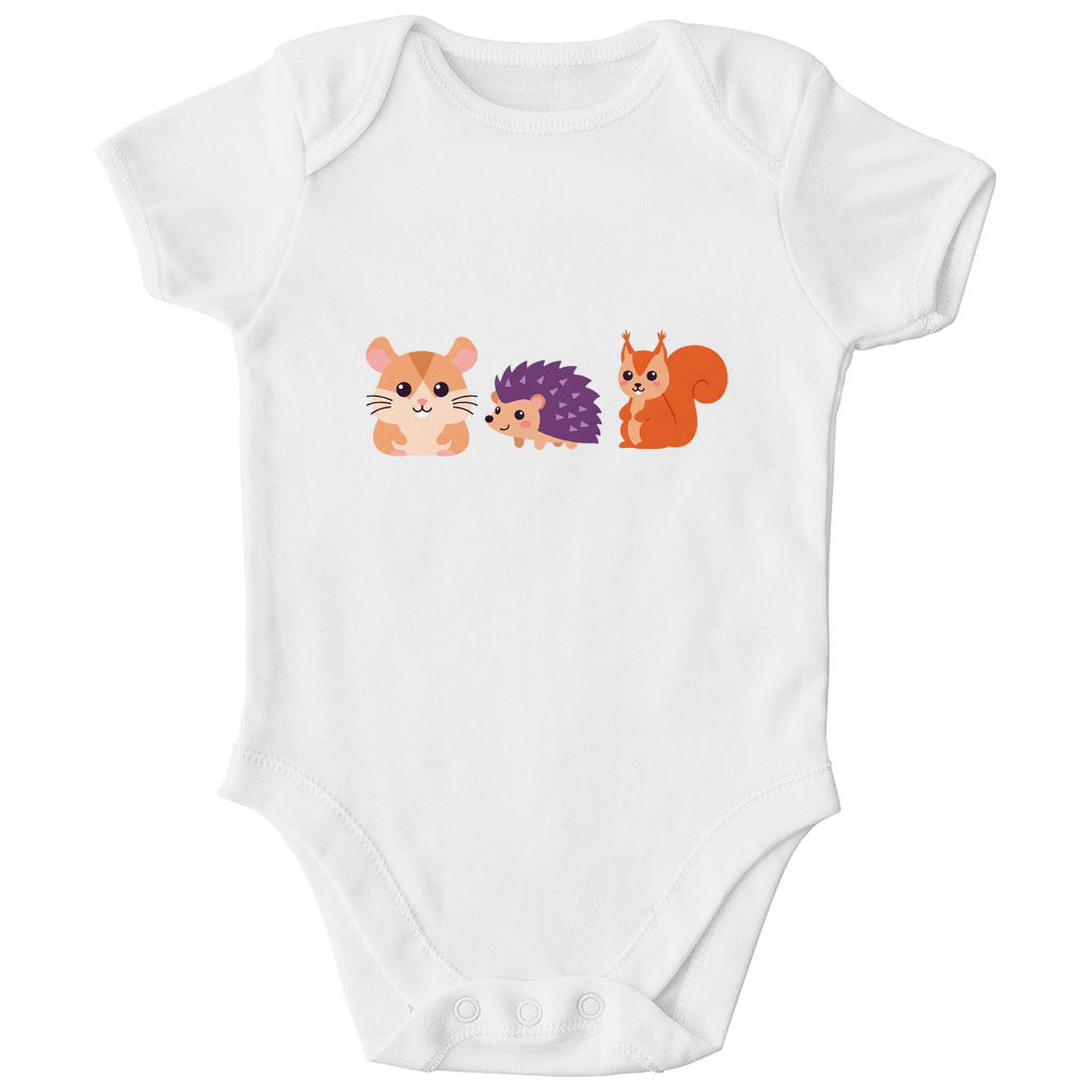 Baby Body Bio Baumwolle - Hamster, Igel, Eichhörnchen - KinderMode Shop super angenehm Online Kaufen Bestellen Deutschland