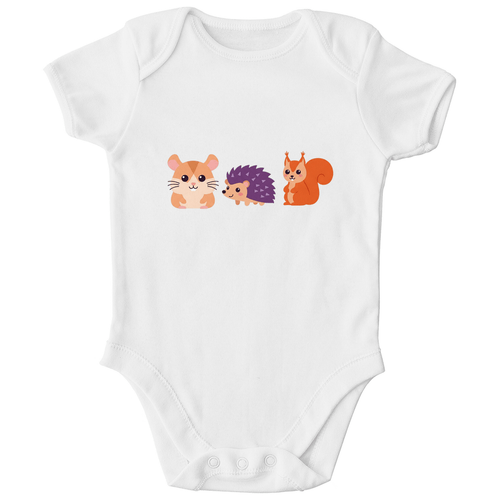 Baby Body Bio Baumwolle - Hamster, Igel, Eichhörnchen - KinderMode Shop super angenehm Online Kaufen Bestellen Deutschland