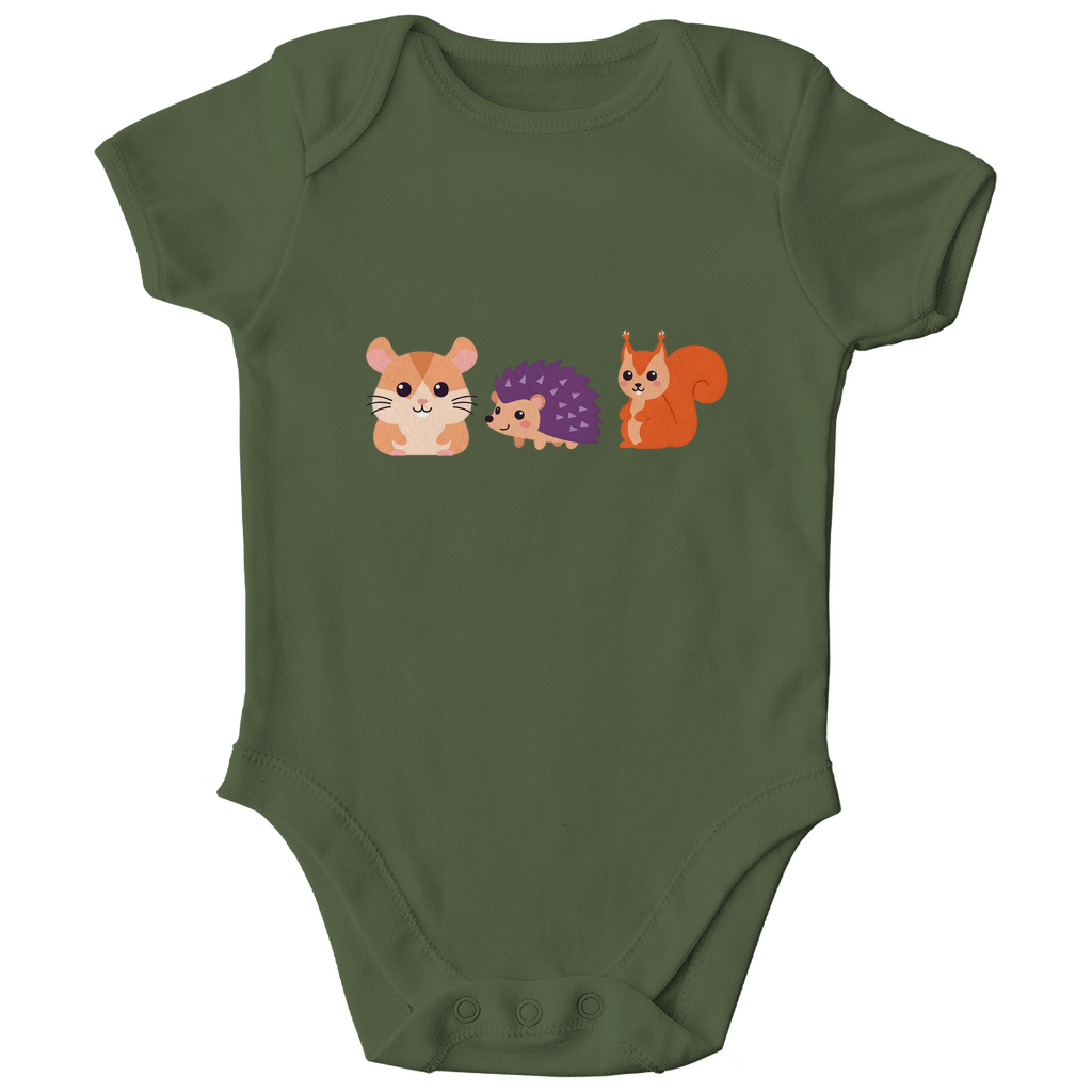 Baby Body Bio Baumwolle - Hamster, Igel, Eichhörnchen - KinderMode Shop super angenehm Online Kaufen Bestellen Deutschland