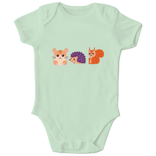 Baby Body Bio Baumwolle - Hamster, Igel, Eichhörnchen - KinderMode Shop super angenehm Online Kaufen Bestellen Deutschland