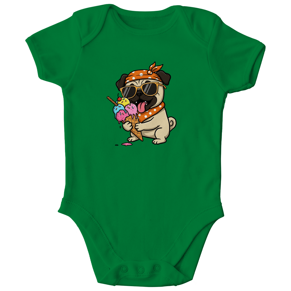 Baby Body Bio Baumwolle - Hund, Eis, Sommer - KinderMode Shop super angenehm Online Kaufen Bestellen Deutschland