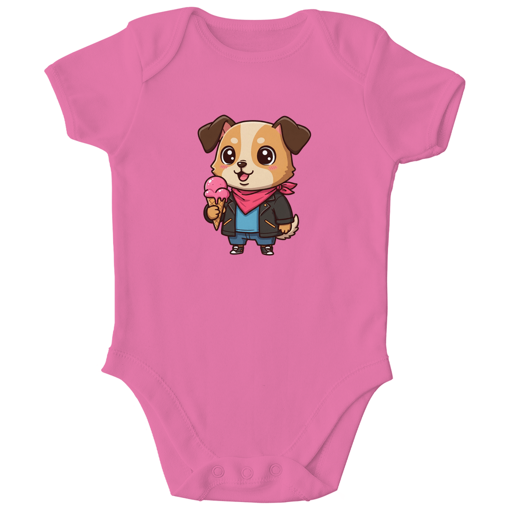 Baby Body Bio Baumwolle - Hund, Eis, Sommer - KinderMode Shop super angenehm Online Kaufen Bestellen Deutschland