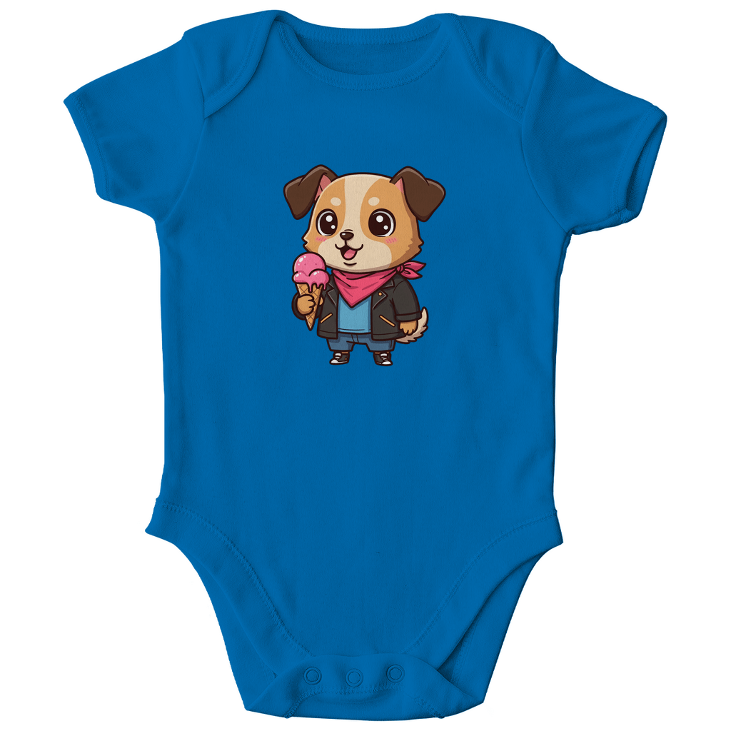 Baby Body Bio Baumwolle - Hund, Eis, Sommer - KinderMode Shop super angenehm Online Kaufen Bestellen Deutschland