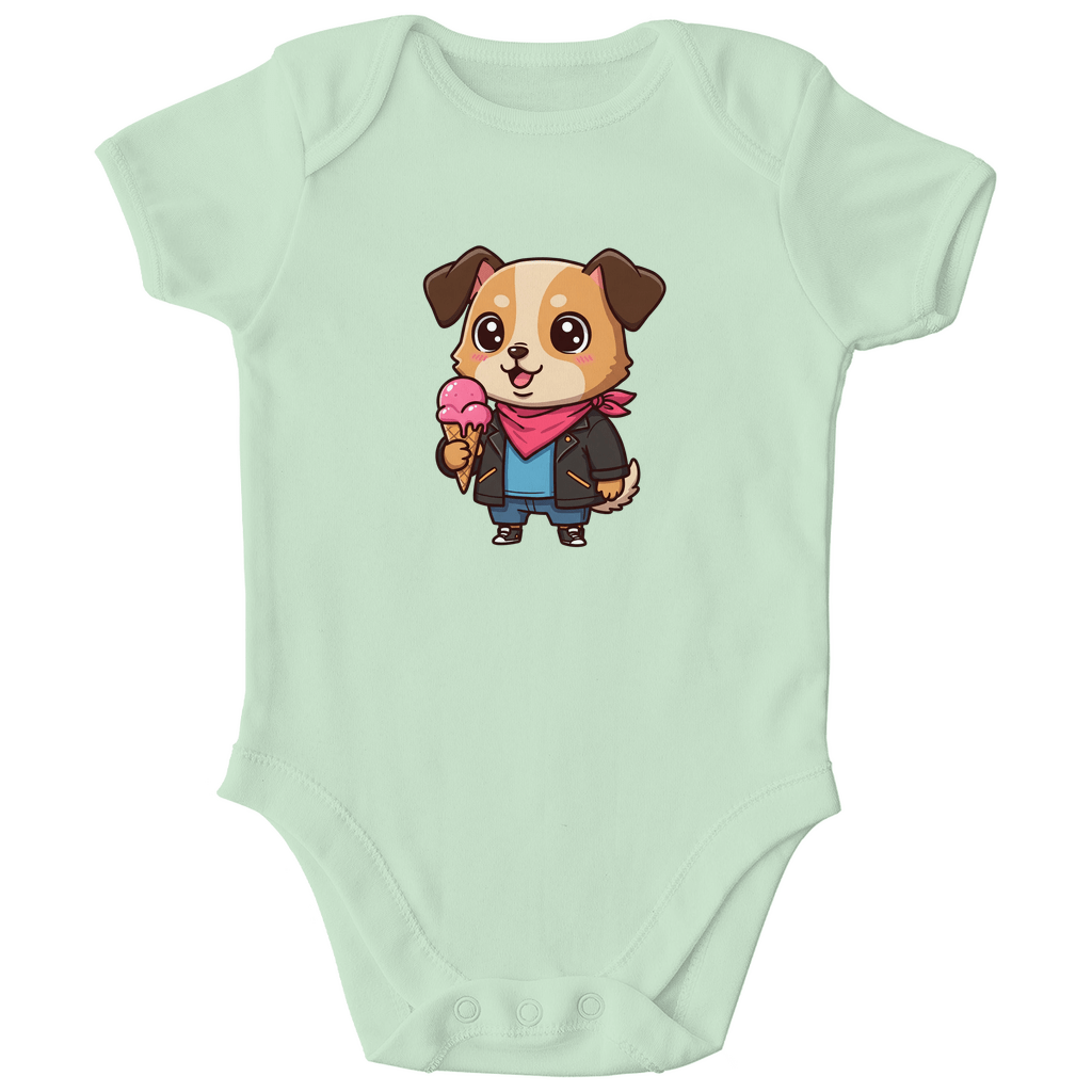 Baby Body Bio Baumwolle - Hund, Eis, Sommer - KinderMode Shop super angenehm Online Kaufen Bestellen Deutschland