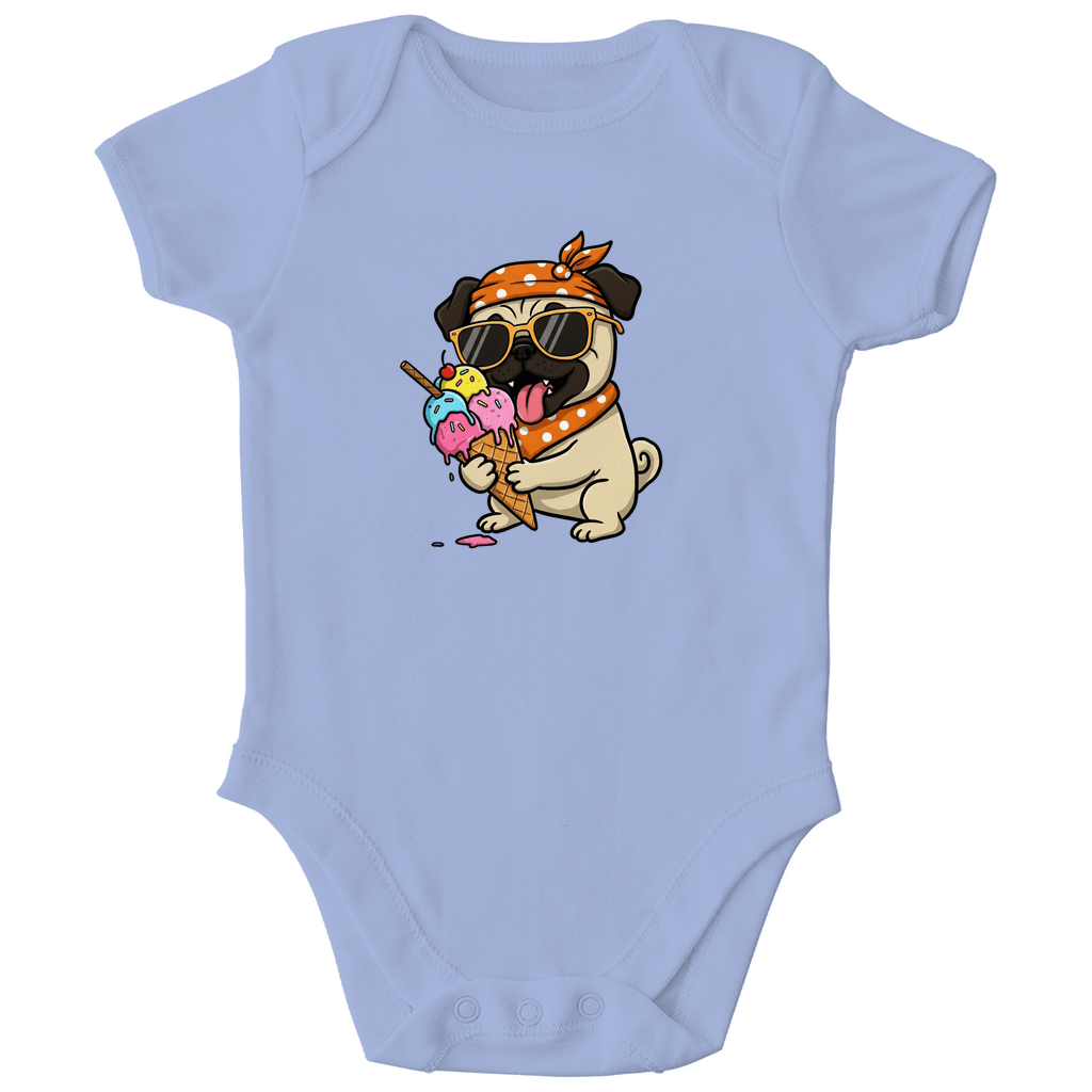 Baby Body Bio Baumwolle - Hund, Eis, Sommer - KinderMode Shop super angenehm Online Kaufen Bestellen Deutschland