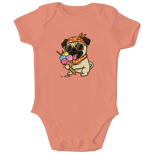 Baby Body Bio Baumwolle - Hund, Eis, Sommer - KinderMode Shop super angenehm Online Kaufen Bestellen Deutschland