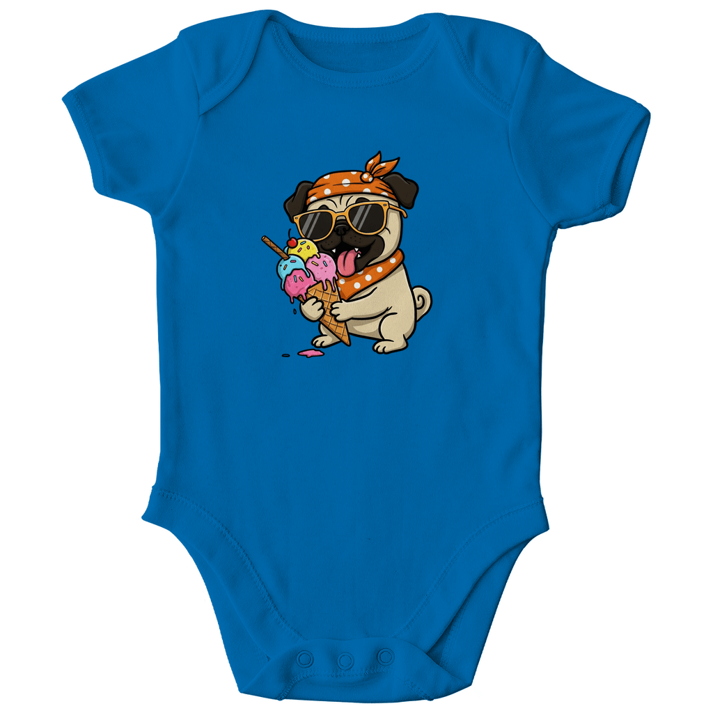 Baby Body Bio Baumwolle - Hund, Eis, Sommer - KinderMode Shop super angenehm Online Kaufen Bestellen Deutschland