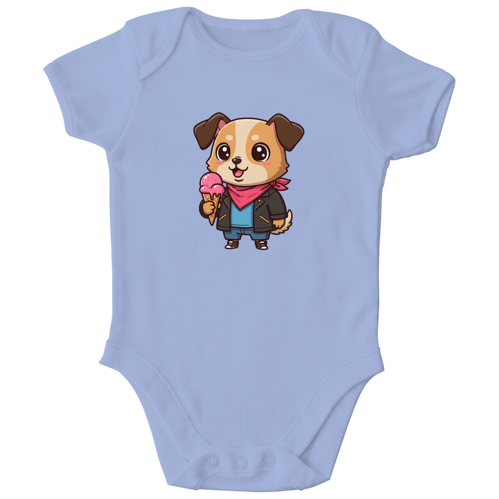 Baby Body Bio Baumwolle - Hund, Eis, Sommer - KinderMode Shop super angenehm Online Kaufen Bestellen Deutschland