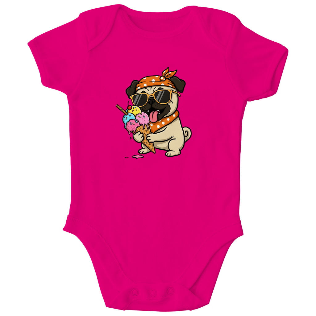Baby Body Bio Baumwolle - Hund, Eis, Sommer - KinderMode Shop super angenehm Online Kaufen Bestellen Deutschland