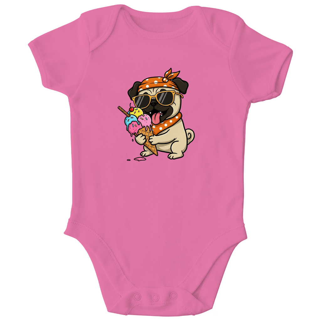 Baby Body Bio Baumwolle - Hund, Eis, Sommer - KinderMode Shop super angenehm Online Kaufen Bestellen Deutschland