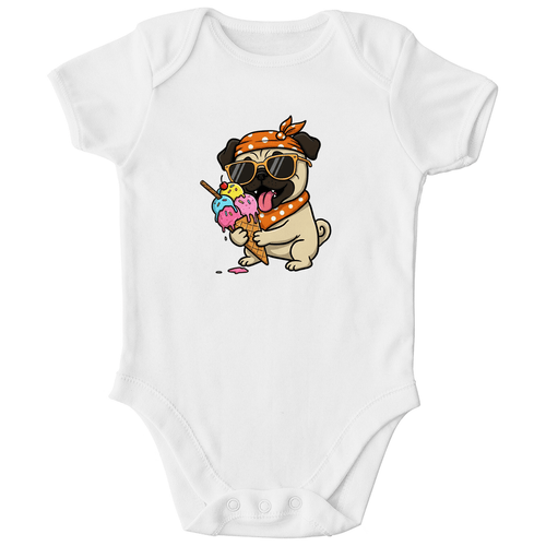 Baby Body Bio Baumwolle - Hund, Eis, Sommer - KinderMode Shop super angenehm Online Kaufen Bestellen Deutschland