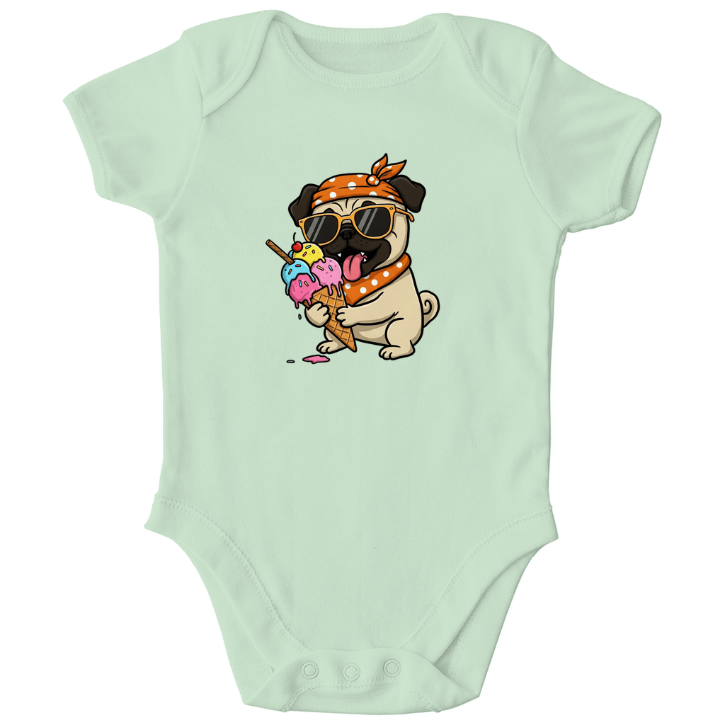 Baby Body Bio Baumwolle - Hund, Eis, Sommer - KinderMode Shop super angenehm Online Kaufen Bestellen Deutschland