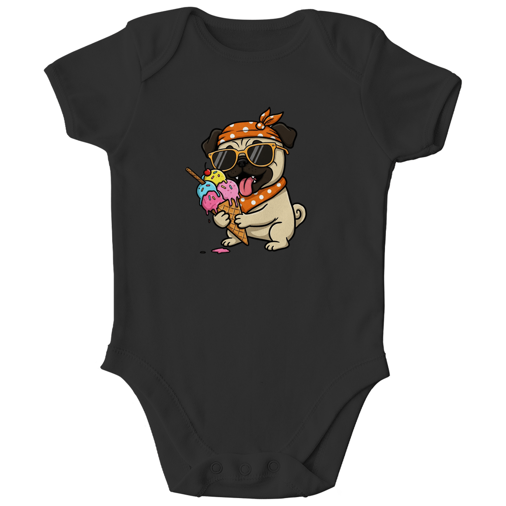 Baby Body Bio Baumwolle - Hund, Eis, Sommer - KinderMode Shop super angenehm Online Kaufen Bestellen Deutschland