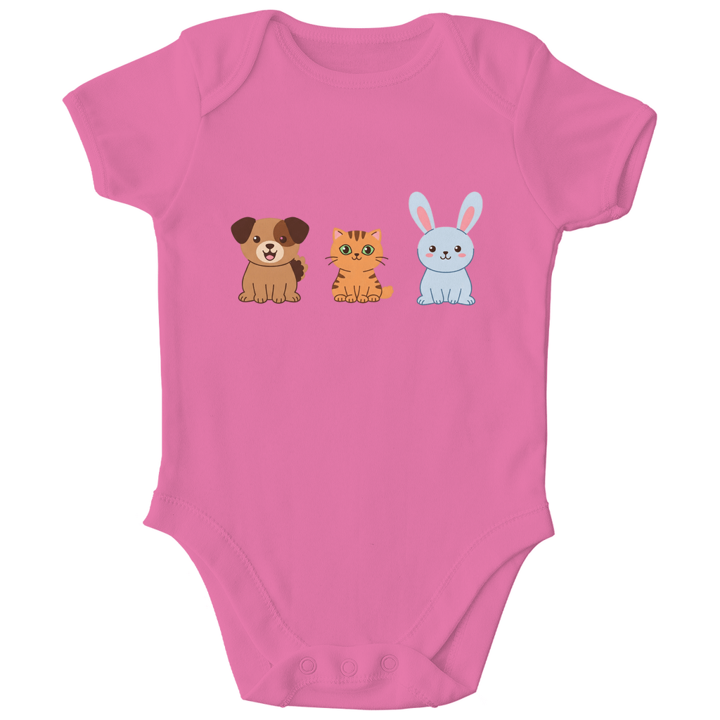 Baby Body Bio Baumwolle - Hund, Katze, Hase - KinderMode Shop super angenehm Online Kaufen Bestellen Deutschland