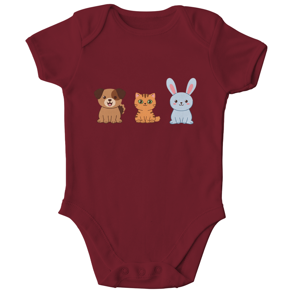 Baby Body Bio Baumwolle - Hund, Katze, Hase - KinderMode Shop super angenehm Online Kaufen Bestellen Deutschland
