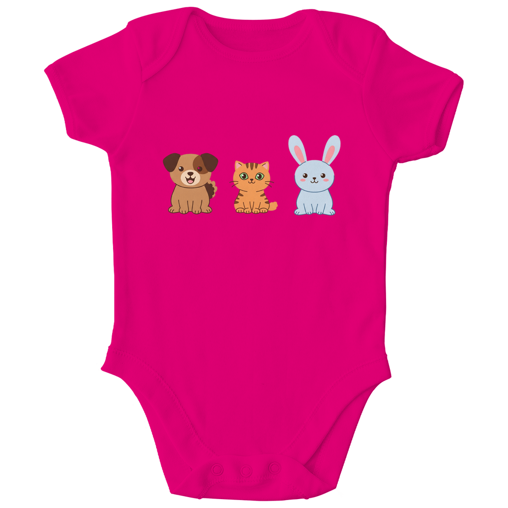 Baby Body Bio Baumwolle - Hund, Katze, Hase - KinderMode Shop super angenehm Online Kaufen Bestellen Deutschland