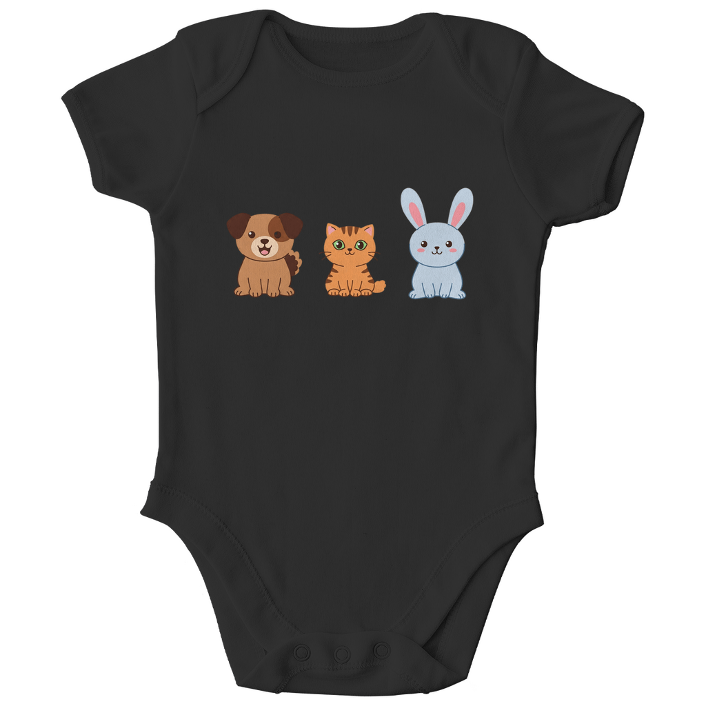 Baby Body Bio Baumwolle - Hund, Katze, Hase - KinderMode Shop super angenehm Online Kaufen Bestellen Deutschland