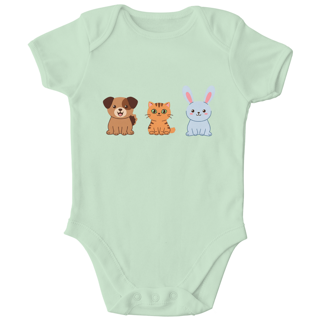Baby Body Bio Baumwolle - Hund, Katze, Hase - KinderMode Shop super angenehm Online Kaufen Bestellen Deutschland