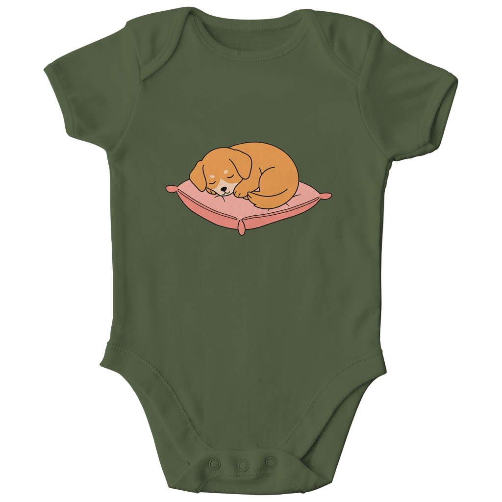 Baby Body Bio Baumwolle - Hund schläft - KinderMode Shop super angenehm Online Kaufen Bestellen Deutschland