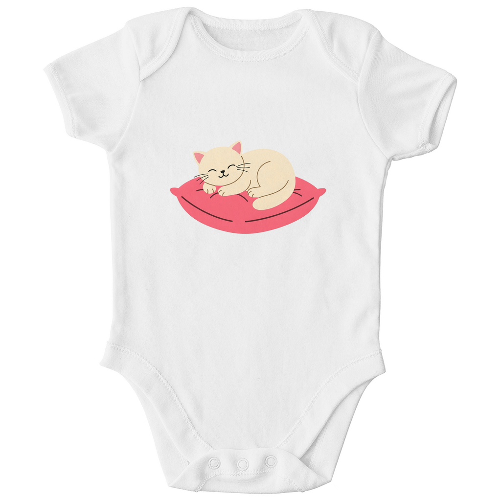 Baby Body Bio Baumwolle - Katze schläft - KinderMode Shop super angenehm Online Kaufen Bestellen Deutschland