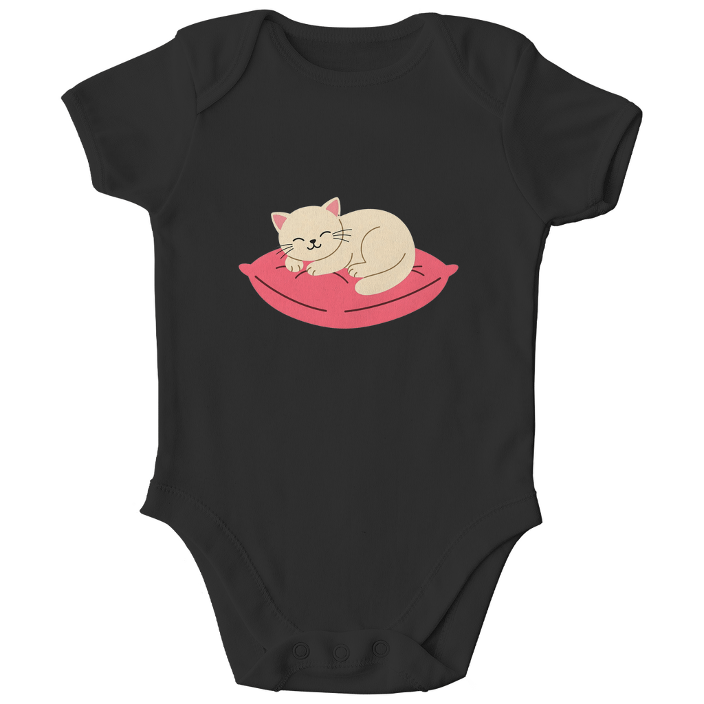 Baby Body Bio Baumwolle - Katze schläft - KinderMode Shop super angenehm Online Kaufen Bestellen Deutschland