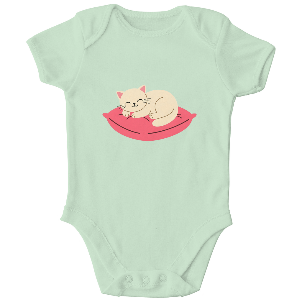 Baby Body Bio Baumwolle - Katze schläft - KinderMode Shop super angenehm Online Kaufen Bestellen Deutschland