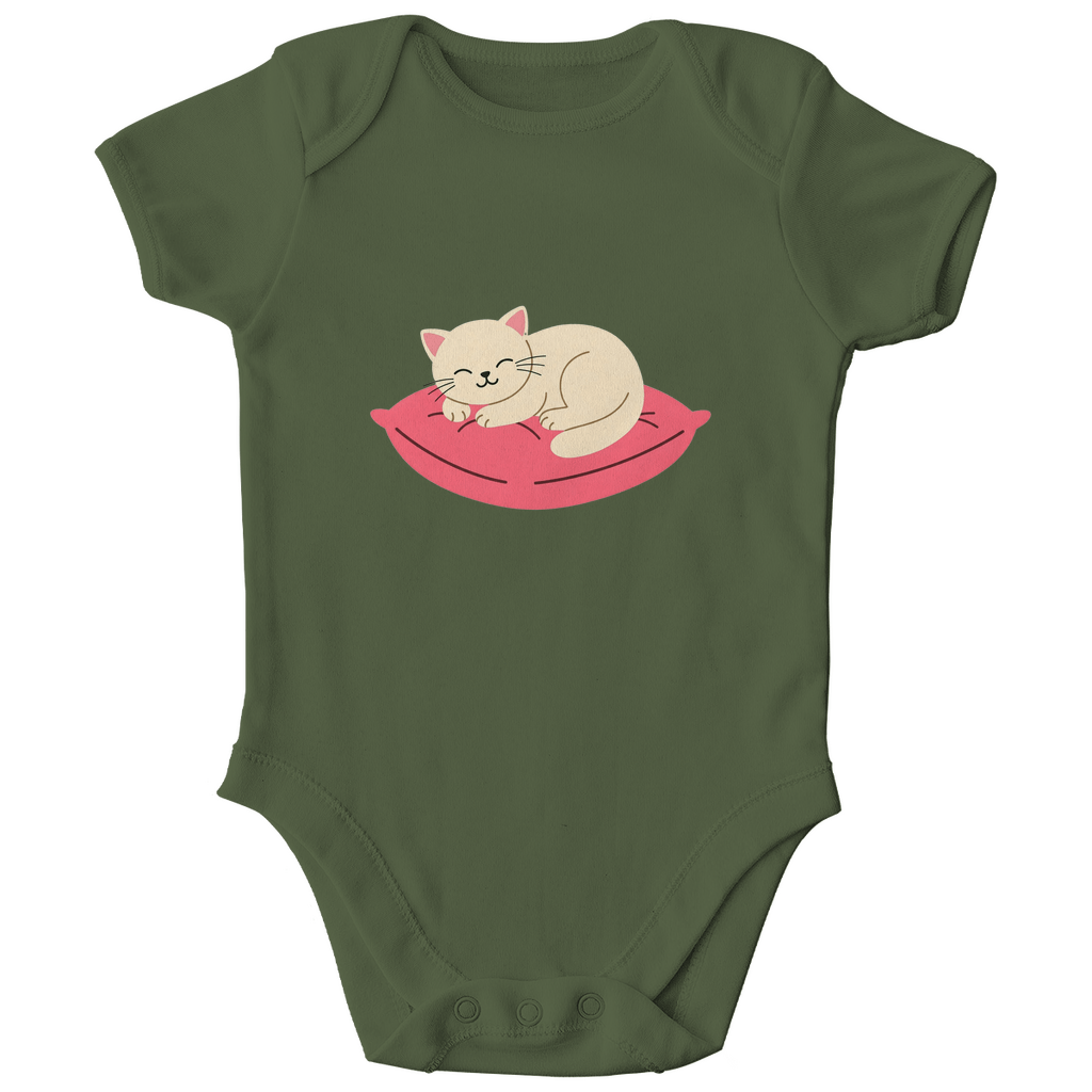 Baby Body Bio Baumwolle - Katze schläft - KinderMode Shop super angenehm Online Kaufen Bestellen Deutschland