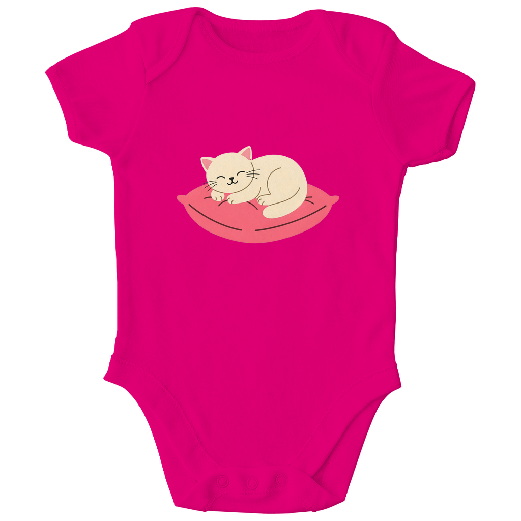 Baby Body Bio Baumwolle - Katze schläft - KinderMode Shop super angenehm Online Kaufen Bestellen Deutschland