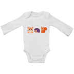 Baby Body Suite Langarm, Bio Baumwolle - Hamster, Igel, Eichhörnchen online bestellen kaufen