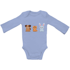 Baby Body Suite Langarm, Bio Baumwolle - Hund, Katze, Hase online bestellen kaufen