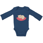 Baby Body Suite Langarm, Bio Baumwolle - Katze schläft online bestellen kaufen