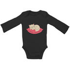 Baby Body Suite Langarm, Bio Baumwolle - Katze schläft online bestellen kaufen