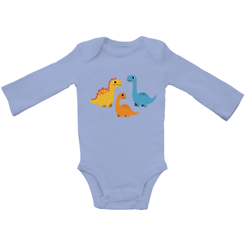Baby Body Suite Langarm, Bio Baumwolle - Süße Dinos online bestellen kaufen