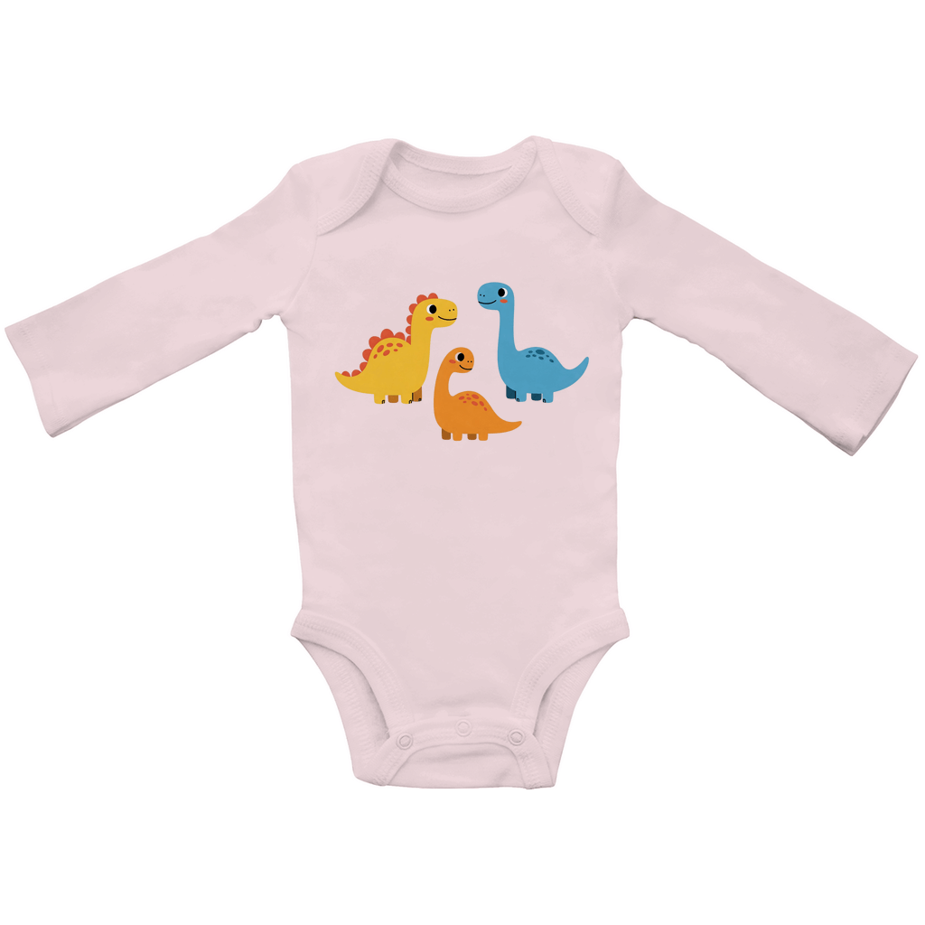 Baby Body Suite Langarm, Bio Baumwolle - Süße Dinos - KinderMode Shop super angenehm Online Kaufen Bestellen Deutschland