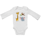 Baby Body Suite Langarm, Bio Baumwolle - Süße Tiere online bestellen kaufen