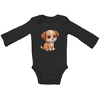 Baby Body Suite Langarm, Bio Baumwolle - Süßer Hund online bestellen kaufen