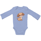 Baby Body Suite Langarm, Bio Baumwolle - Süßer Hund online bestellen kaufen