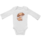 Baby Body Suite Langarm, Bio Baumwolle - Süßer Hund online bestellen kaufen