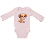 Baby Body Suite Langarm, Bio Baumwolle - Süßer Hund online bestellen kaufen