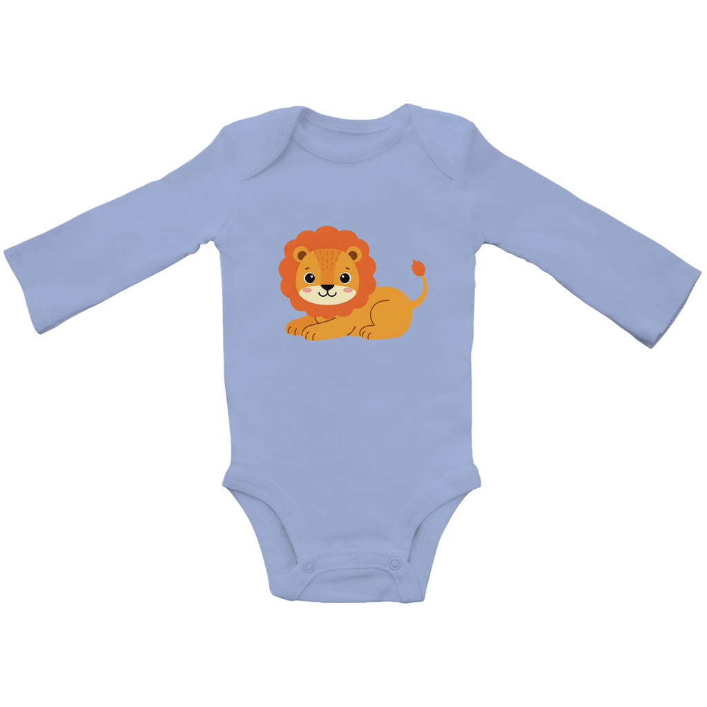 Baby Body Suite Langarm, Bio Baumwolle - Süßer Löwe - KinderMode Shop super angenehm Online Kaufen Bestellen Deutschland