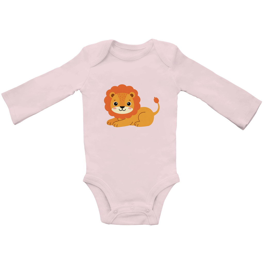 Baby Body Suite Langarm, Bio Baumwolle - Süßer Löwe - KinderMode Shop super angenehm Online Kaufen Bestellen Deutschland
