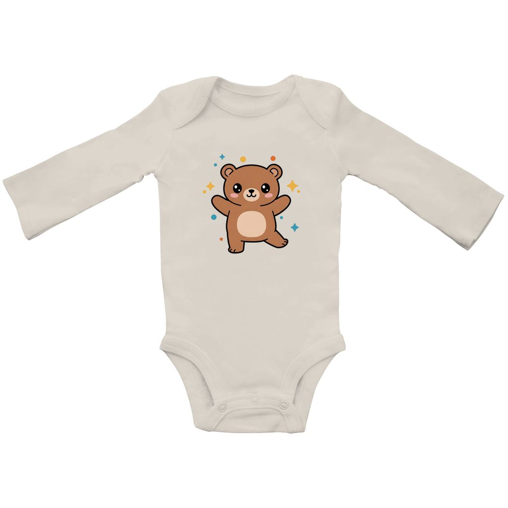 Baby Body Suite Langarm, Bio Baumwolle - Teddy Bär - KinderMode Shop super angenehm Online Kaufen Bestellen Deutschland