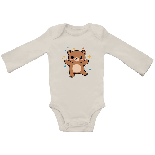 Baby Body Suite Langarm, Bio Baumwolle - Teddy Bär online bestellen kaufen