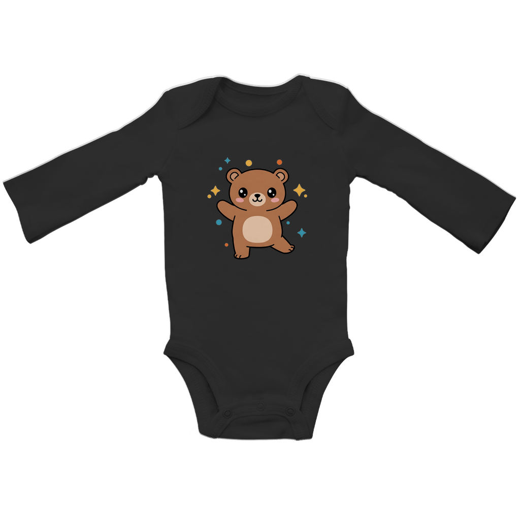 Baby Body Suite Langarm, Bio Baumwolle - Teddy Bär - KinderMode Shop super angenehm Online Kaufen Bestellen Deutschland