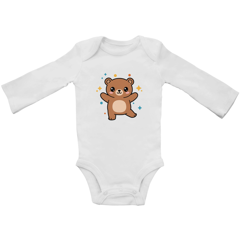 Baby Body Suite Langarm, Bio Baumwolle - Teddy Bär - KinderMode Shop super angenehm Online Kaufen Bestellen Deutschland
