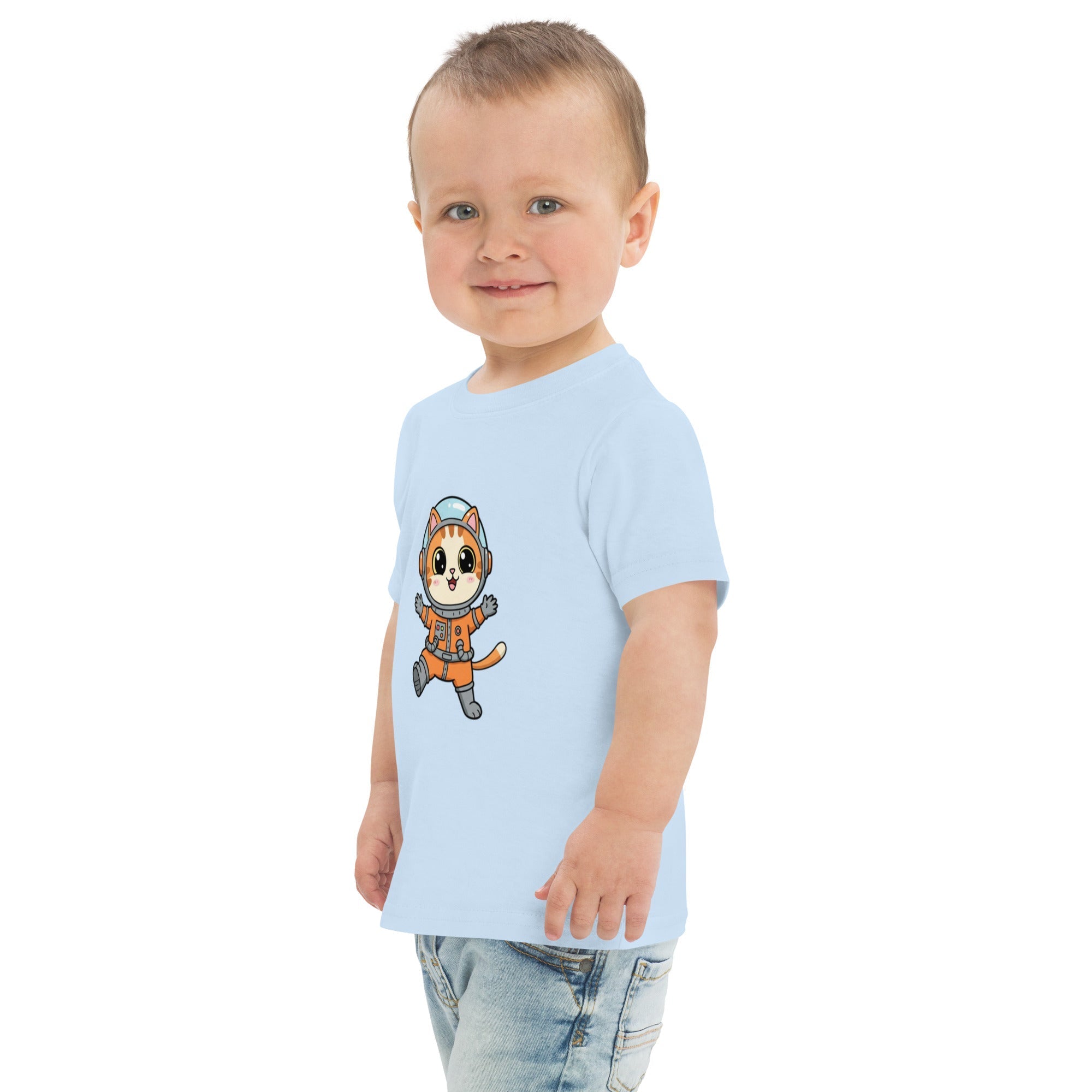 Jersey T-Shirt für Kleinkinder - Astronaut Katze - KinderMode Shop super angenehm Online Kaufen Bestellen Deutschland