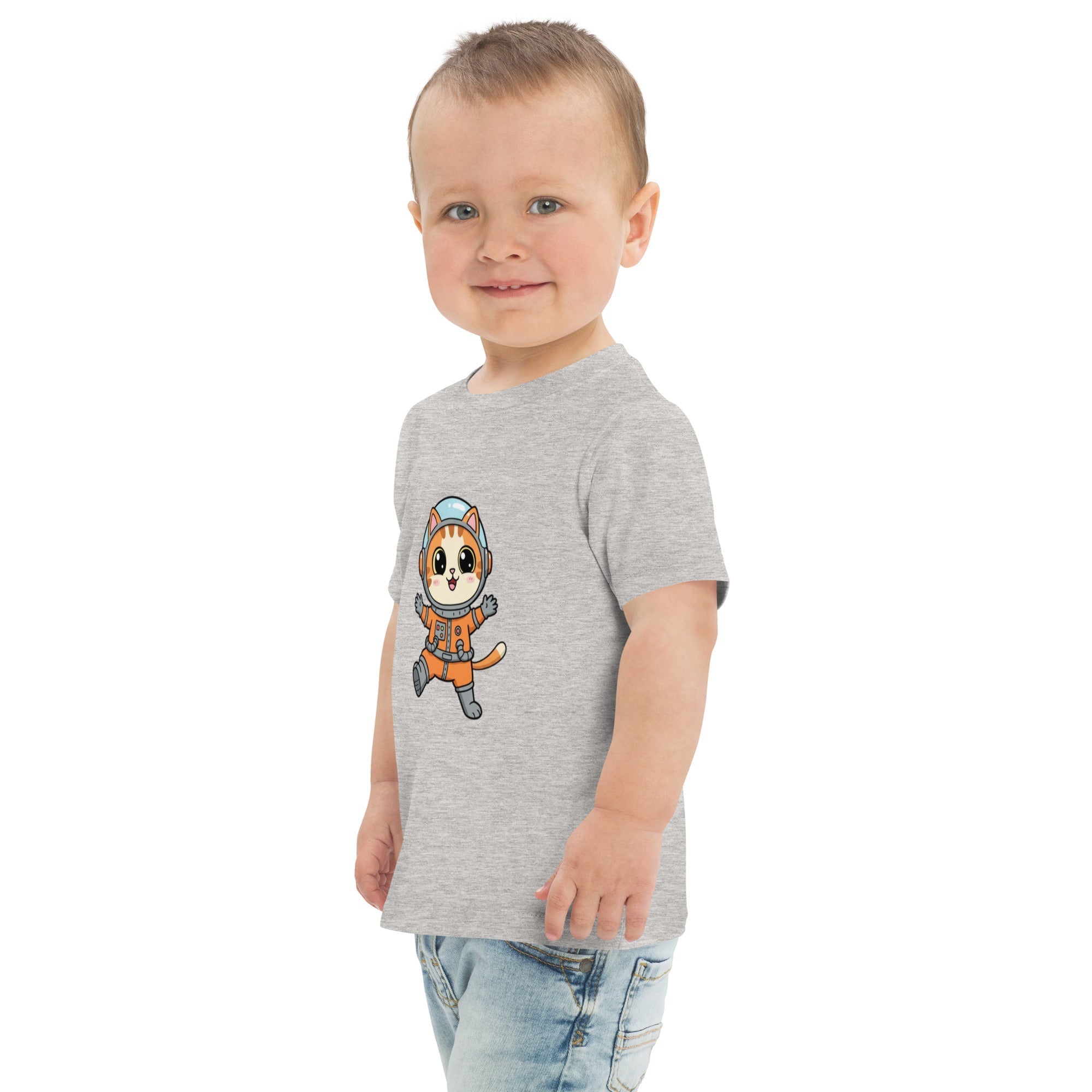Jersey T-Shirt für Kleinkinder - Astronaut Katze - KinderMode Shop super angenehm Online Kaufen Bestellen Deutschland