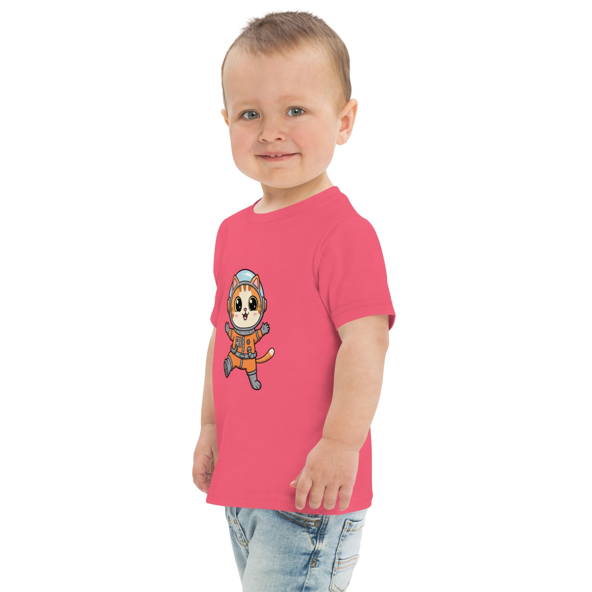 Jersey T-Shirt für Kleinkinder - Astronaut Katze - KinderMode Shop super angenehm Online Kaufen Bestellen Deutschland
