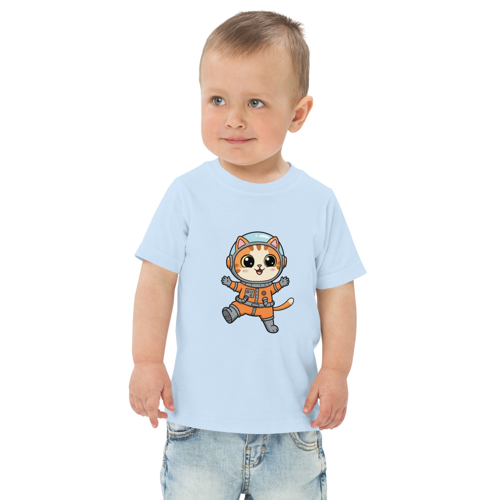 Jersey T-Shirt für Kleinkinder - Astronaut Katze - KinderMode Shop super angenehm Online Kaufen Bestellen Deutschland