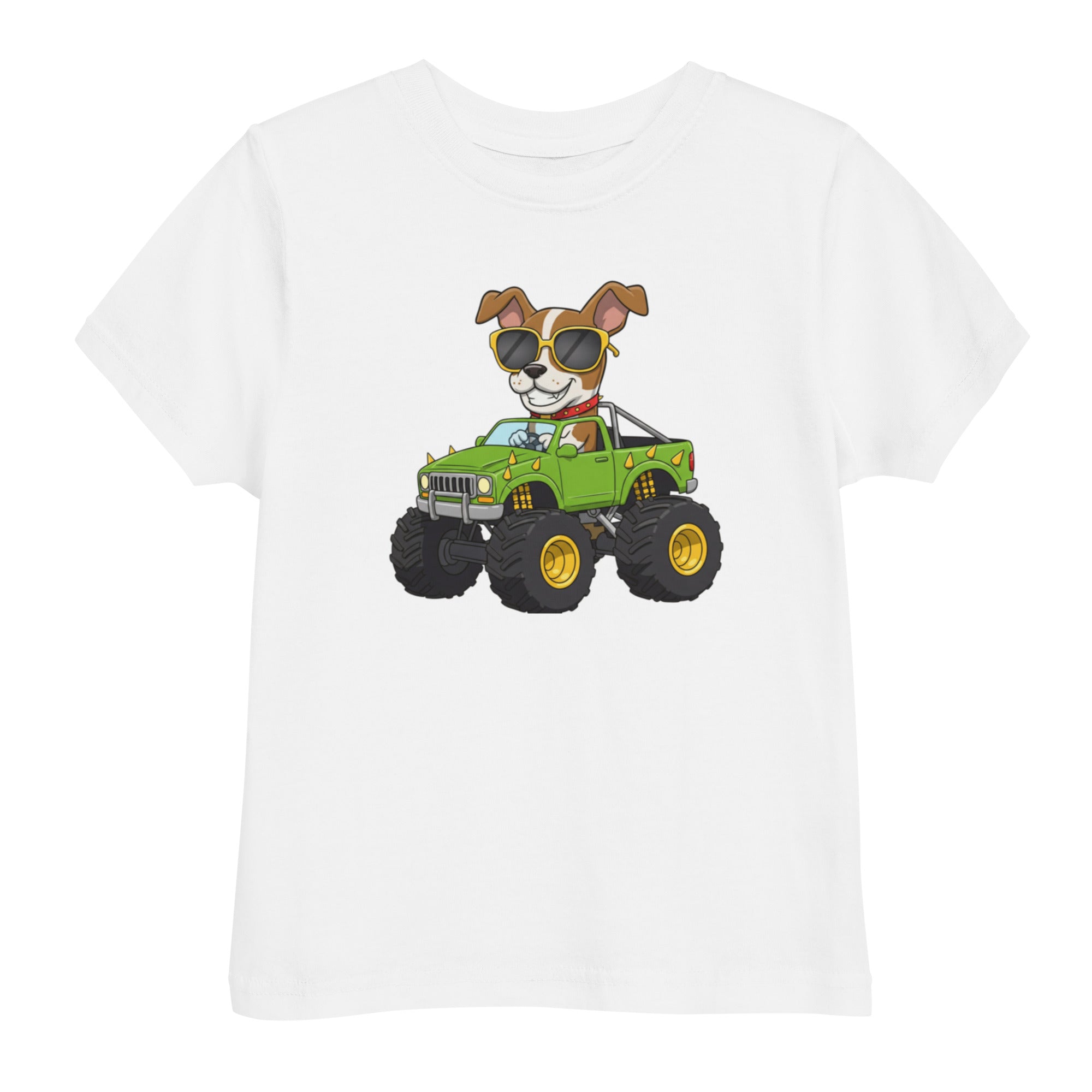 Jersey T-Shirt für Kleinkinder - Cooler Hund, Monstertruck - KinderMode Shop super angenehm Online Kaufen Bestellen Deutschland